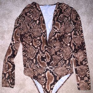 ZARA snakeskin bodysuit